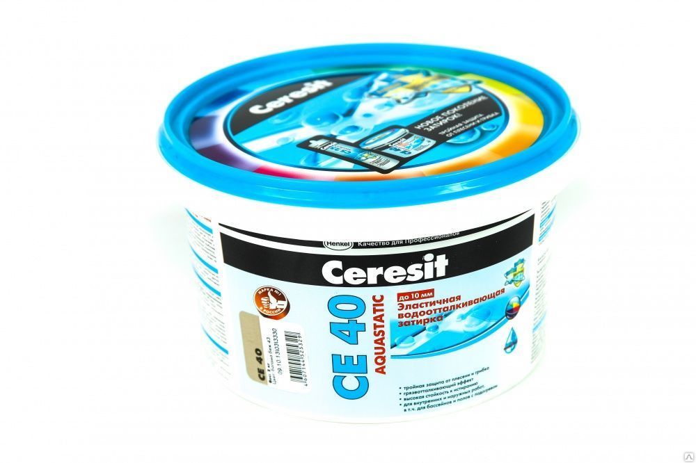 Водоотталкивающая затирка Ceresit (Церезит) СЕ40 (персик) 2 кг оптом и .