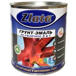 Грунт-эмаль (3 в 1) по ржавчине "ZLATA" 0,9 кг зел